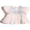 Baby Sofia Smocked Blouse, Sugar - Blouses - 1 - thumbnail