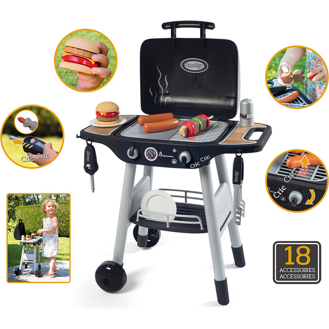 BBQ Plancha Play Grill with 16-piece Accessories - Play Kitchens - 2