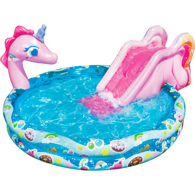 Spray N Splash Unicorn Pool w/ Inflatable Water Slide