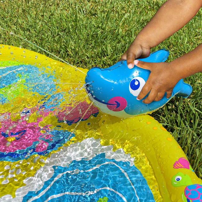 Wiggle 'N Waves 44" Activity Sprinkling Play Round Mat - Kids Sprinklers - 3