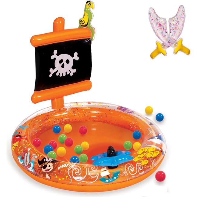 Pirate Sparkle Play Center Inflatable Ball Pit -Includes 20 Balls