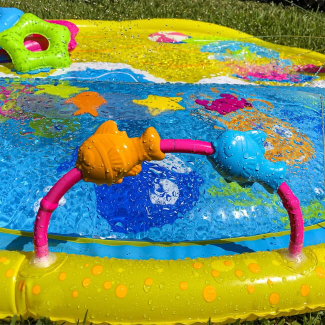 Wiggle 'N Waves 44" Activity Sprinkling Play Round Mat - Kids Sprinklers - 6