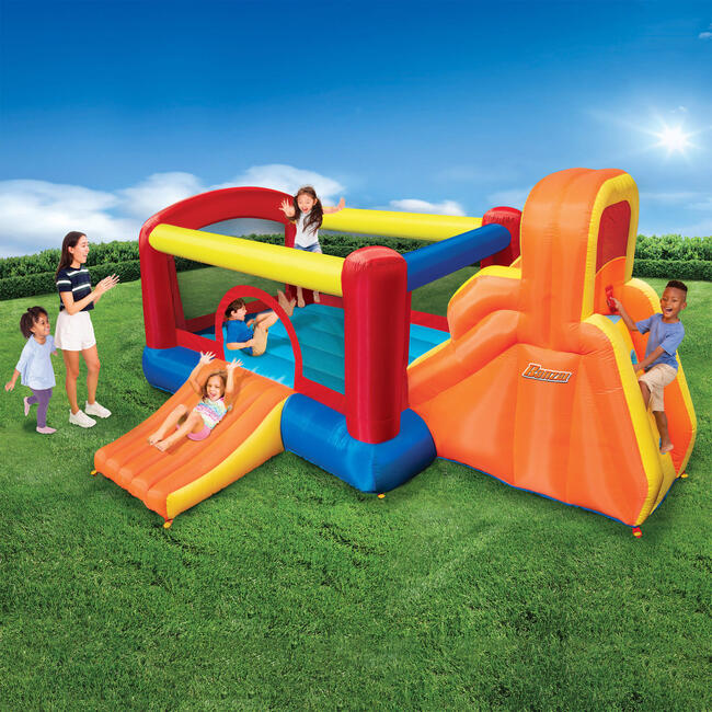 Double Slide Vinyl Backyard Bouncer Inflatable Slide & Bounce House - Pool Toys - 3