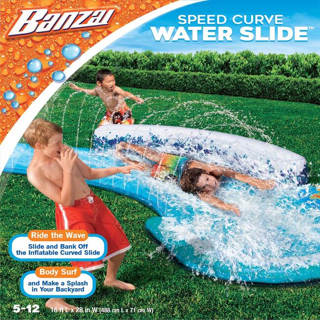 Speed Curve Inflatable Water Slide - Lawn Water Slides - 8