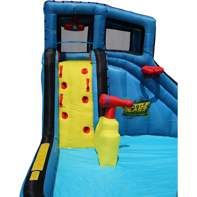 Battle Blast Inflatable Water Park Play Center - Water Slide, Climbing Wall & Oversized Splash Pool - Lawn Water Slides - 3