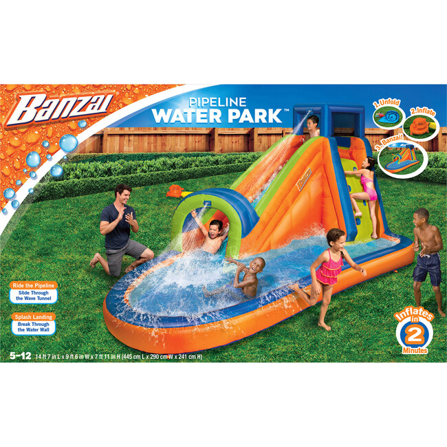 Banzai - cheapest Inflatable Splash Tunnel Sprinkler Kids Lawn Waterpark NEW