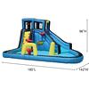 Battle Blast Inflatable Water Park Play Center - Water Slide, Climbing Wall & Oversized Splash Pool - Lawn Water Slides - 8