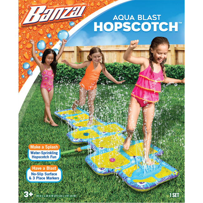 Aqua Blast Hopscotch Sprinkler Game w/ No-Slip Surface - Kids Sprinklers - 7