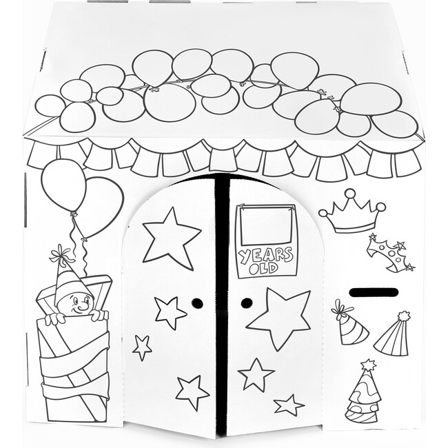 32" x 26.5" x 40.5 Decorate & Personalize Cardboard Playhouse Birthday Edition - Playhouses - 5