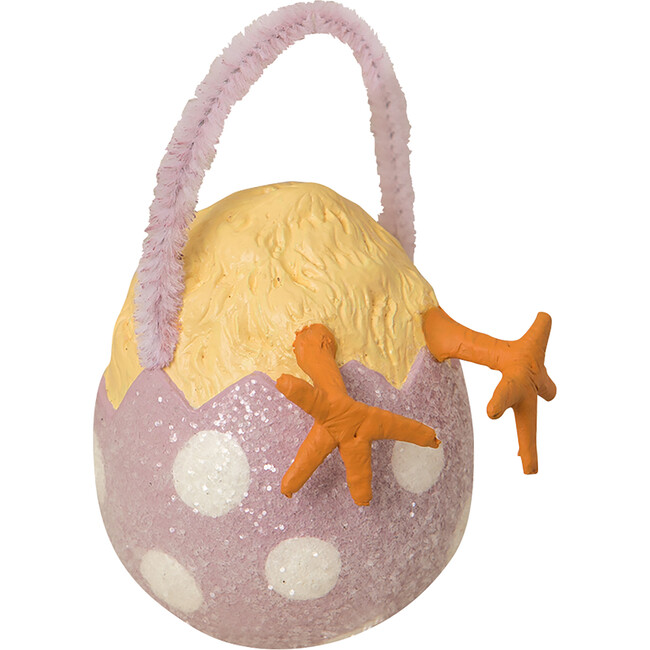 Chickie Tail Egg Ornament, Lavender