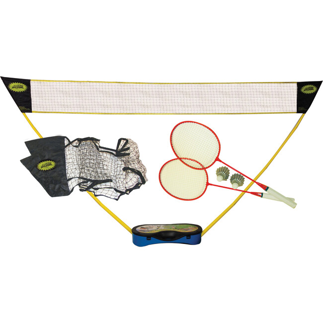 Badminton Set W/ Net, Poles, 2 Rackets & Shuttlecocks