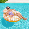 46.5" x 46" Inflatable Comfort Plush Deluxe Swim Tube - Yellow & White - Pool Floats - 2