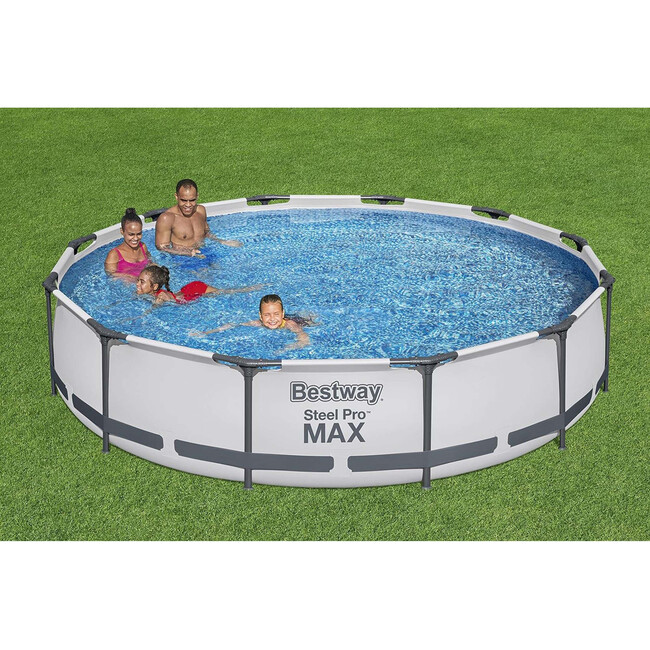 12-Foot by 30-inch Steel Pro Round Frame Swimming Pool Set - Pool - 2