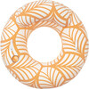 46.5" x 46" Inflatable Comfort Plush Deluxe Swim Tube - Yellow & White - Pool Floats - 3