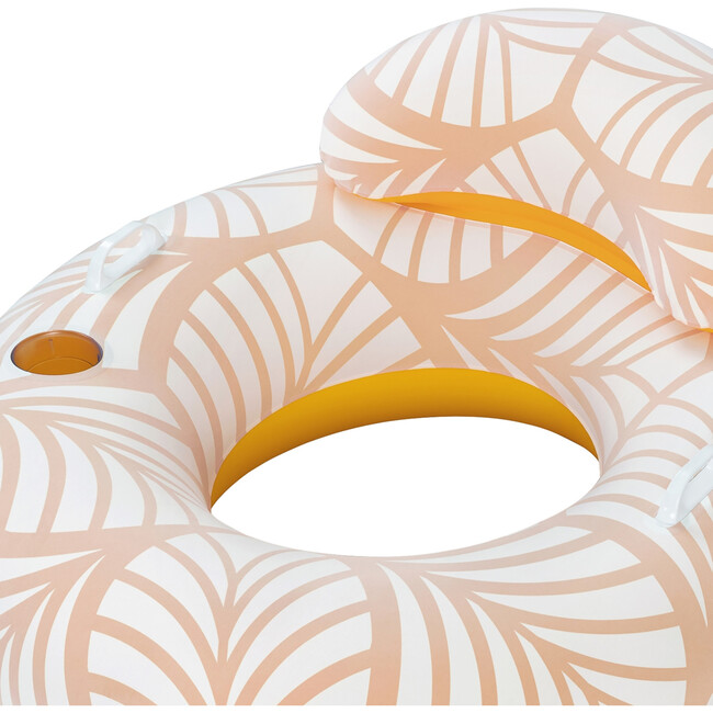 46.5" x 46" Inflatable Comfort Plush Deluxe Swim Tube - Yellow & White - Pool Floats - 5