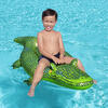 60" x 28" Buddy Croc Ride-On - Inflatable Crocodile Water Float - Pool Floats - 3