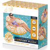 46.5" x 46" Inflatable Comfort Plush Deluxe Swim Tube - Yellow & White - Pool Floats - 6