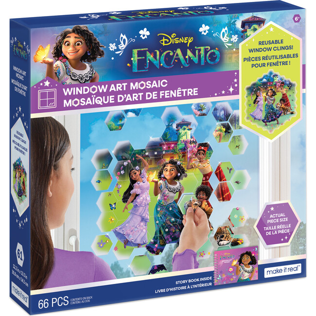 Disney: Window Art Mosaic - Encanto Edition - 66 pcs Reusable Puzzle Window Clings