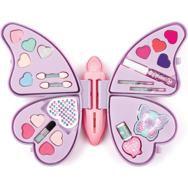 3C4G: Butterfly Cosmetic Set - 23 pcs, Eyes-Lips-Nails, All-In-One Beauty Kit