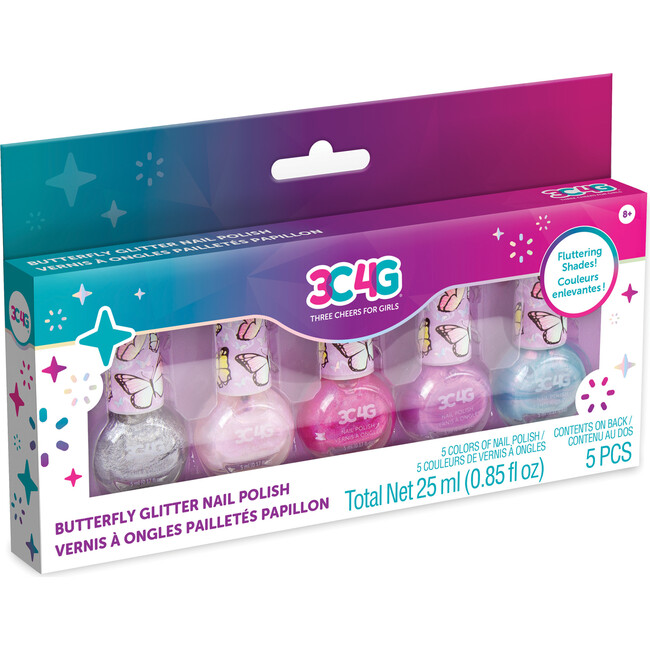 3C4G: Butterfly Glitter Nail Polish Set - Arts & Crafts - 2