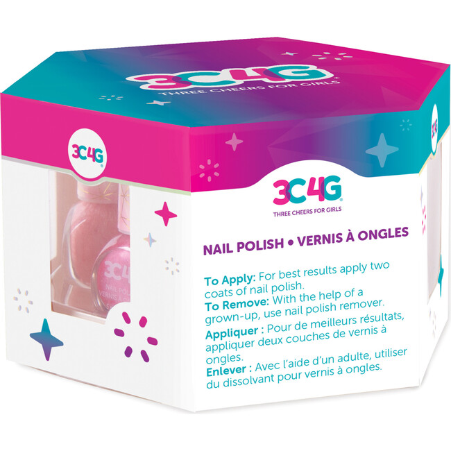 3C4G: Pink & Gold: Glamorous Nail Polish Hexagon - Arts & Crafts - 5