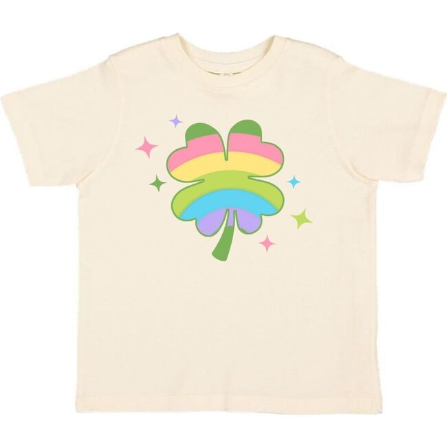 Rainbow Clover St. Patrick's Day Short Sleeve T-Shirt, Natural