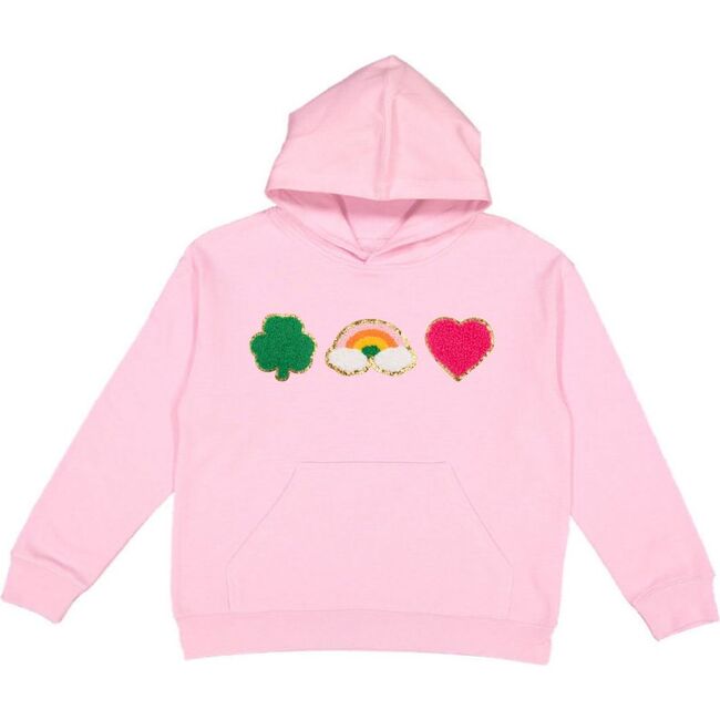 Lucky Treats Patch St. Patrick's Day Youth Hoodie, Pink
