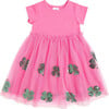 Pink Shamrock St. Patrick's Day Short Sleeve Tutu Dress, Pink - Dresses - 1 - thumbnail