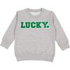 Lucky Boy Patch St. Patrick's Day Sweatshirt, Grey - Sweatshirts - 1 - thumbnail
