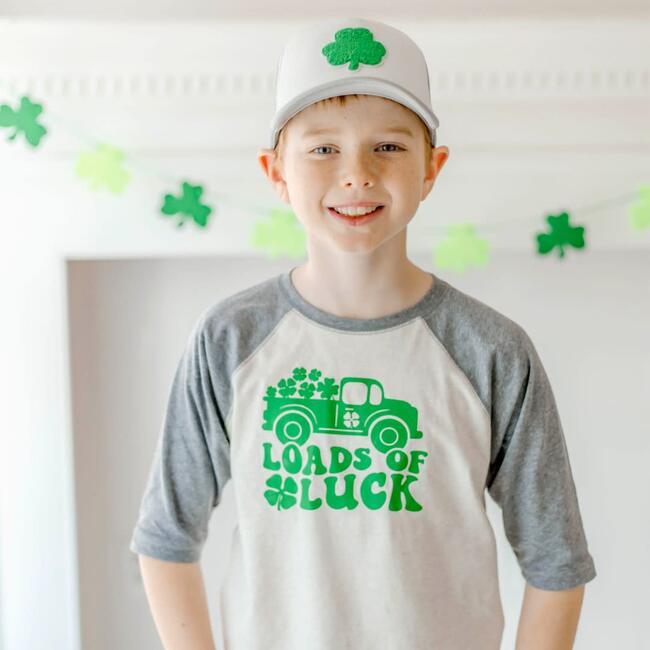 Loads of Luck St. Patrick's Day 3/4 Shirt, Natural/Heather - Shirts - 2