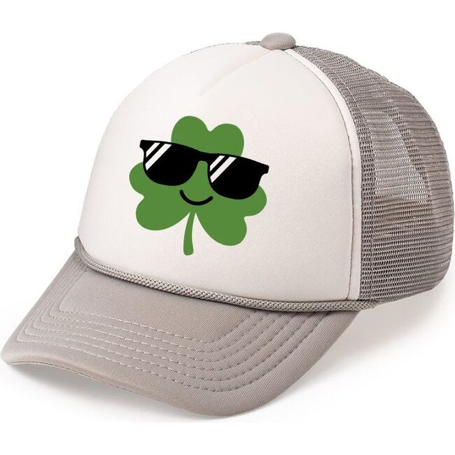 Coolest Clover St. Patrick's Day Trucker Hat, Grey