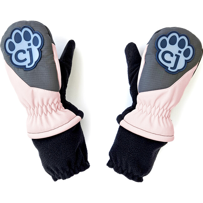 Magic Mittens: Waterproof Toddler Winter Mittens w/ Color Change Patch- Light Pink & Hot Pink