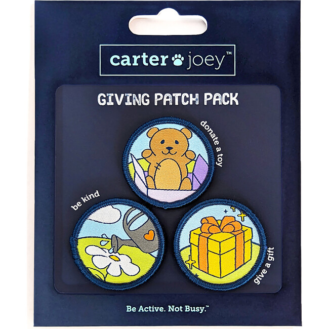 Giving Patches - 3 Colorful Embroidered Hook and Loop Patches Reward Patches, Incentive for Kids