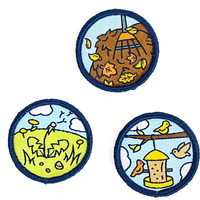 Yardwork Helper Patches - 3 Colorful Embroidered Hook and Loop Patches Reward Patches, Incentive for Kids - Activities - 2