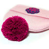 Magic Beanie: Toddler Winter Hat with Acrylic Yarn & Color Change Silicone Patch- Pink & Hot Pink - Hats - 2