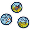Backyard Fun Patches - 3 Colorful Embroidered Hook and Loop Reward Patches, Incentive for Kids - Activities - 2