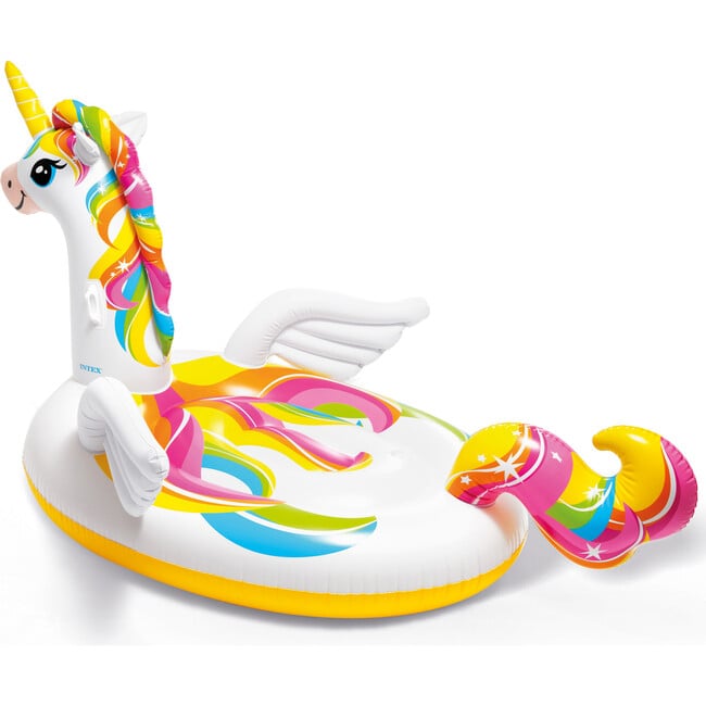 Mega Unicorn Inflatable Pool Island Float -Colorful Unicorn Water Pool Float - Pool Floats - 3