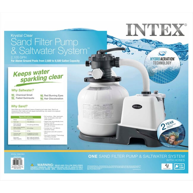 Krystal Clear Pool Saltwater System and Sand Filter Pump - Pool Accessories - 2