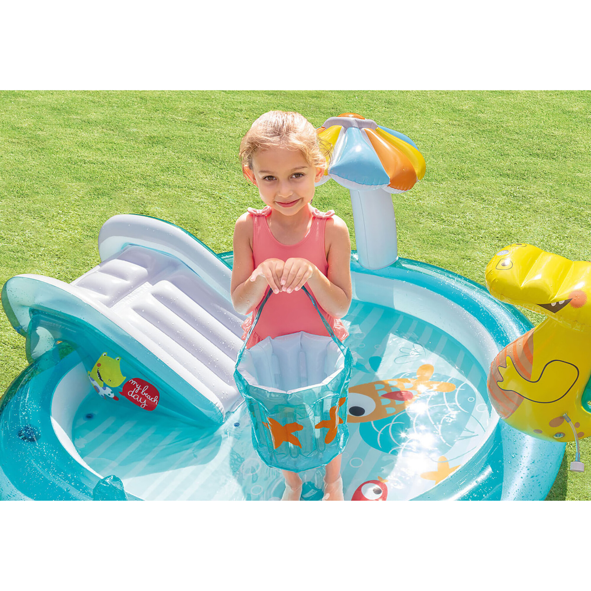 Intex Gator Inflatable Swimming Pool with high quality Water Sprayer, 127