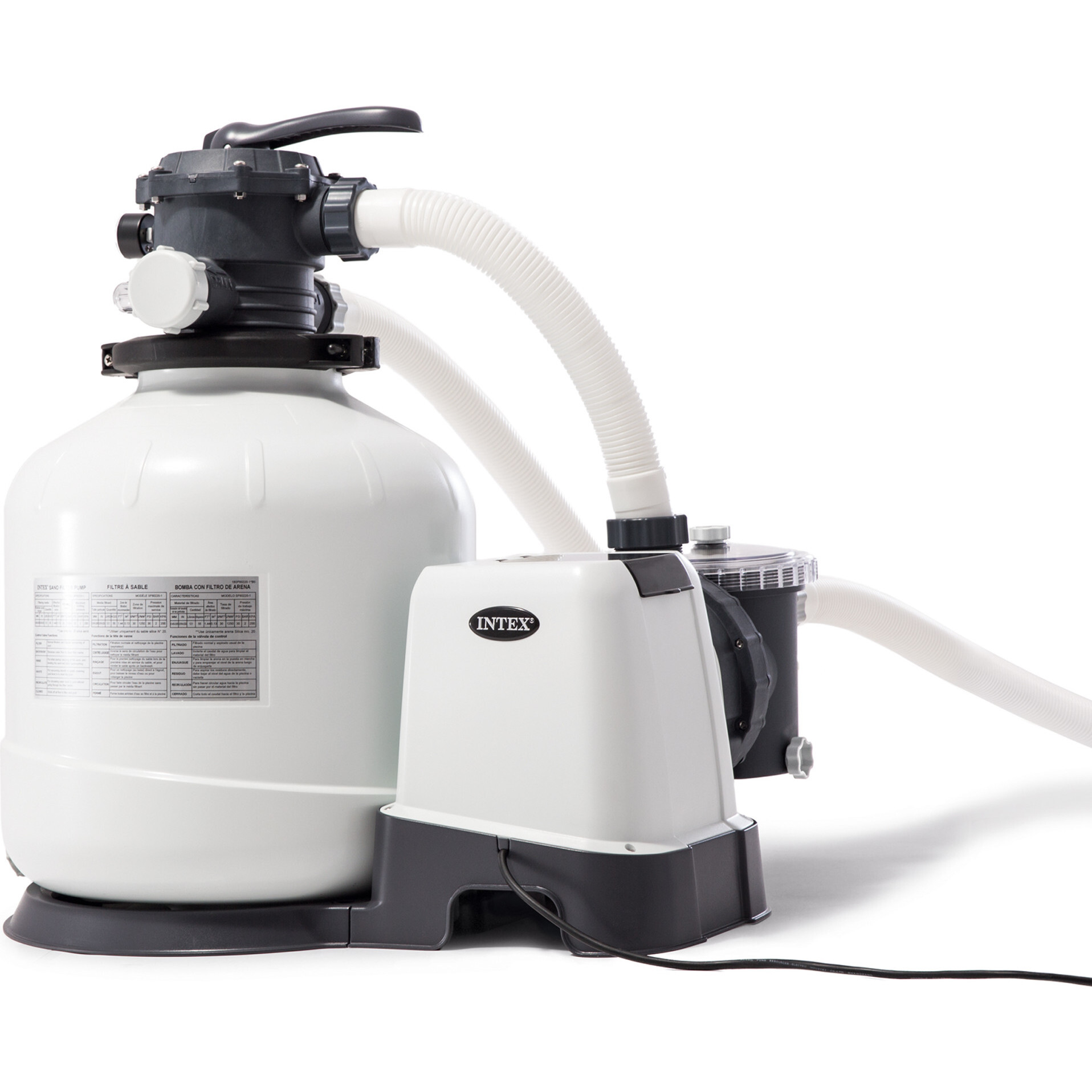 3,000 GPH Above Ground Pool Sand Filter Pump with Auto Timer - Pool Accessories - 1