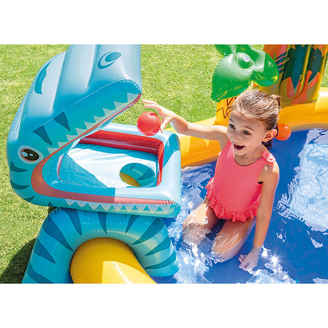 Dinosaur Play Center Inflatable Kiddie Swimming Pool - Lawn Water Slides - 5