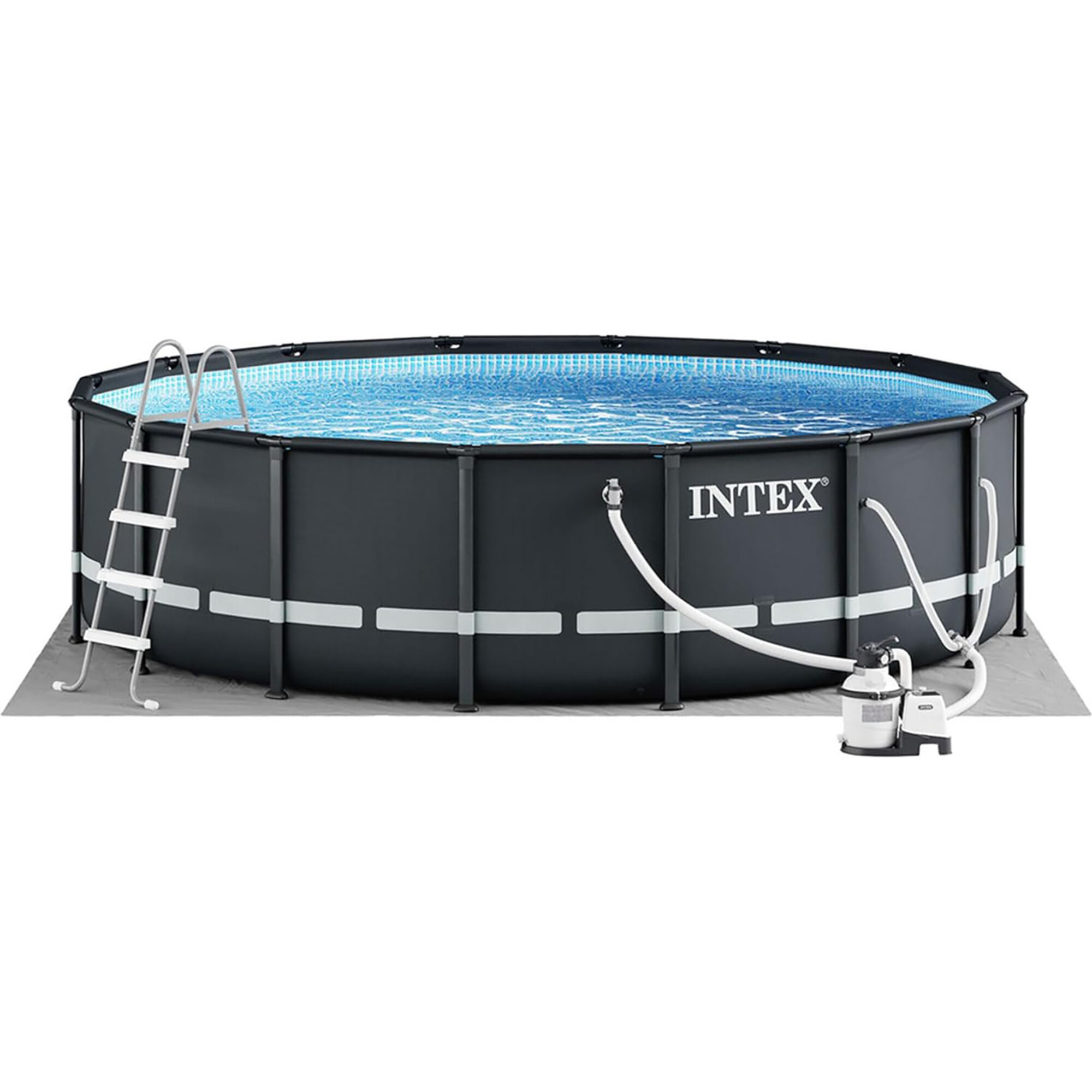 16ft x 48in Deluxe Above Ground Swimming Pool Set: 16ft x 48in - Pool - 1