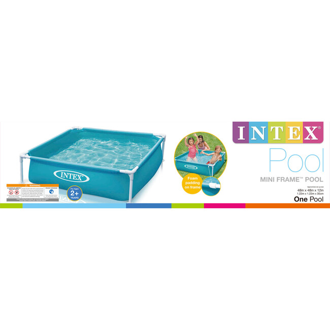 4' x 4' x 12" Miniature Outdoor Above Ground Frame Kiddie Swimming and Teaching Pool - Pool - 3