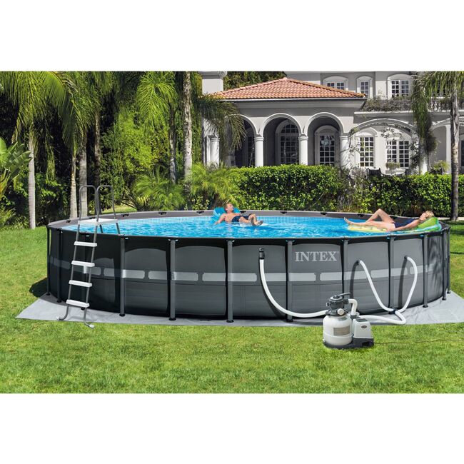 24'x52" Ultra XTR Frame Round Above Ground Outdoor Swimming Pool Set - Pool - 2