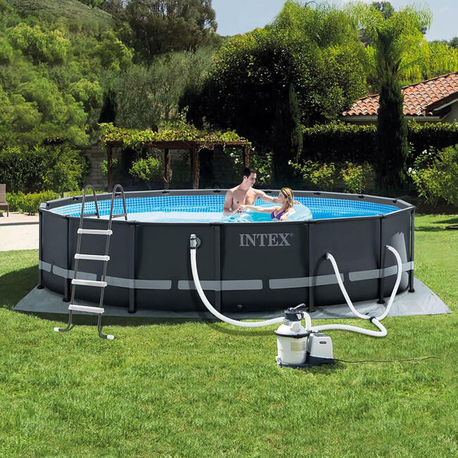 16ft x 48in Deluxe Above Ground Swimming Pool Set: 16ft x 48in - Pool - 3