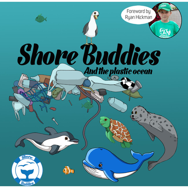 Shore Buddies & the Plastic Ocean Children's Hardcover Picture Book About Plastic Pollution, Kids Ages 3-5