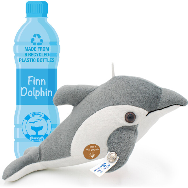 Finn The Dolphin 12" Stuffed Plush Toy w/ Authentic Animal Sounds, for Kids Babies & Toddlers - Plush - 3