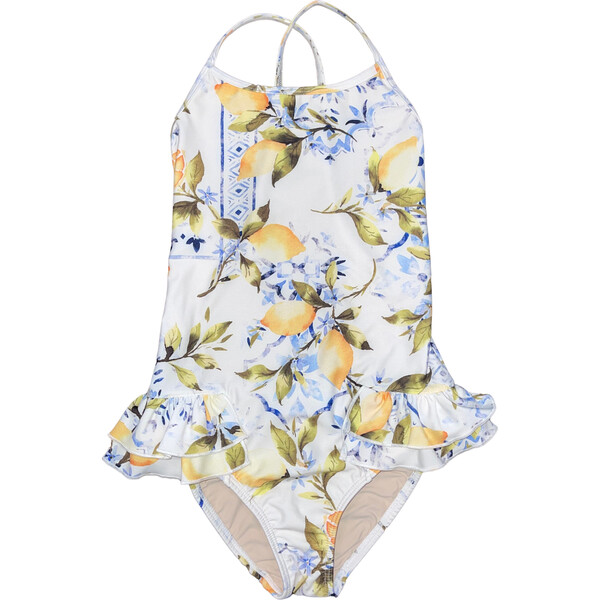 Little Clementine One-piece Swimsuit, Frutto Di Limoni - Hermoza Mommy 