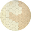 Washable Rug Round Honeycomb - 4' 7", Golden - Rugs - 1 - thumbnail