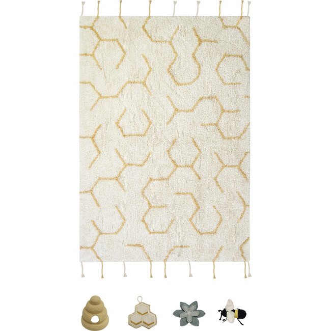 Play Rug Pollination 3' x 4' 3", Ivory Natural